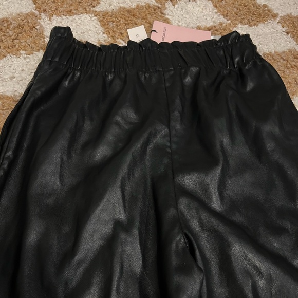 Avec Les Filles Anthropologie Vegan Leather Wide Leg Trousers XS/S - Picture 7 of 10